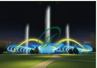 大同鐵峰煤業人工湖漂浮升降音樂噴泉工程